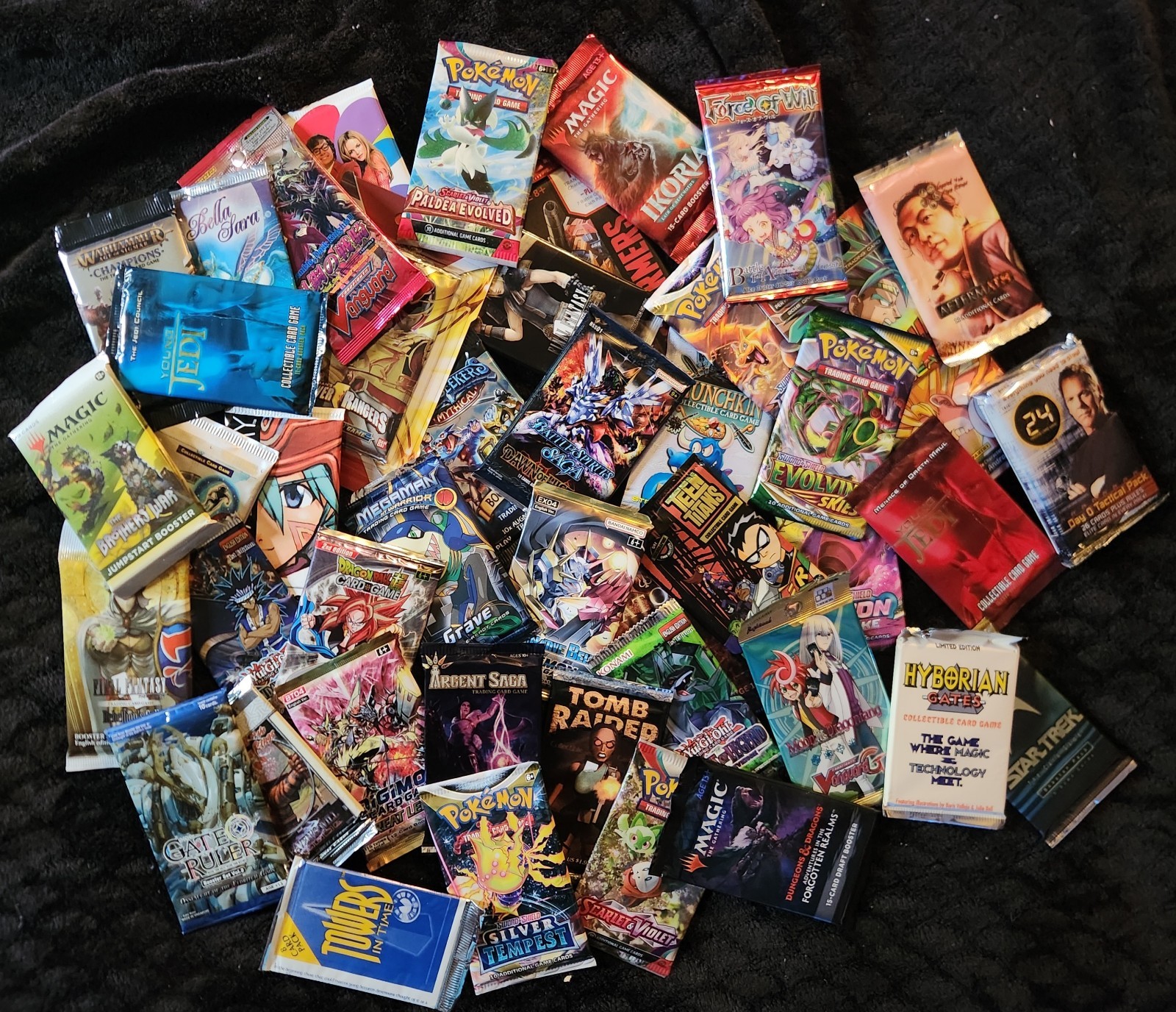 CCG Gift Box Magic MTG and Many More 50 Booster Packs 10 Starter Decks and 1 box