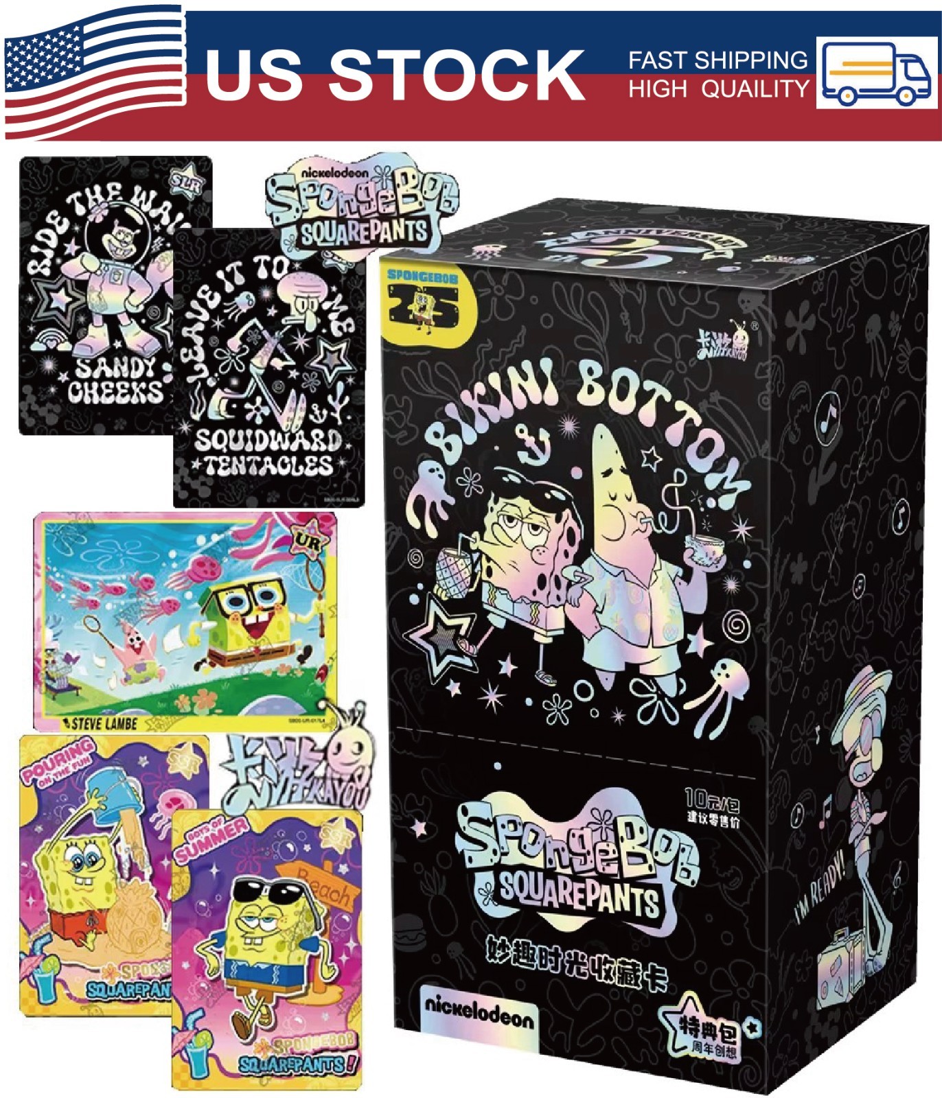 *US STOCK* Kayou SpongeBob SquarePants 25th Collection Premium Booster Box