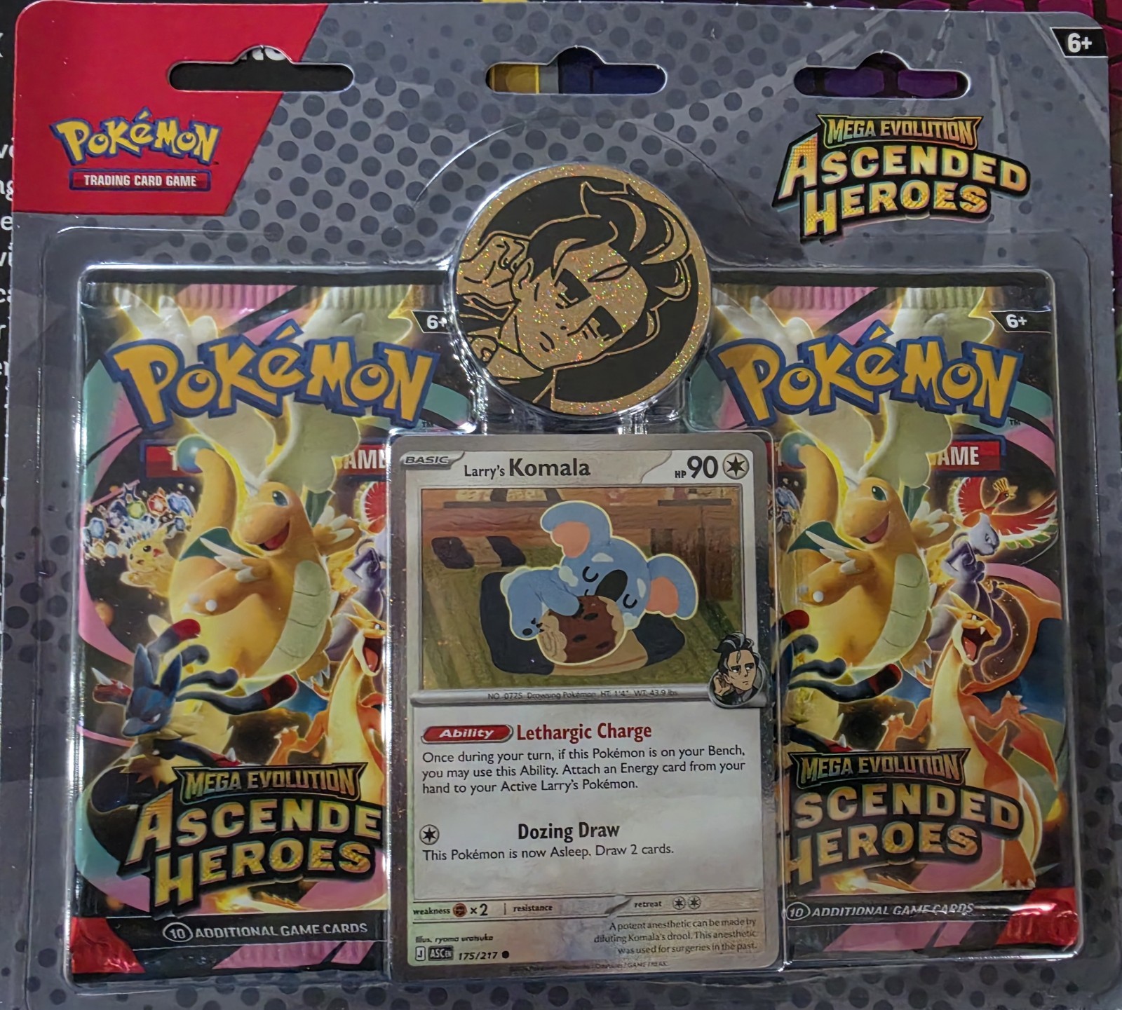 Pokémon TCG: Mega Evolution Ascended Heroes Collection (Larry) 2-Pack Blister