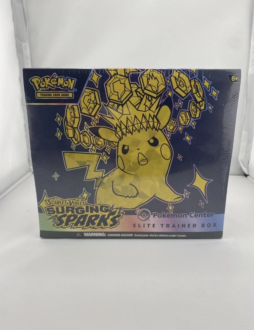 Surging Sparks Pokemon Center Exclusive Elite Trainer Box ETB Sealed