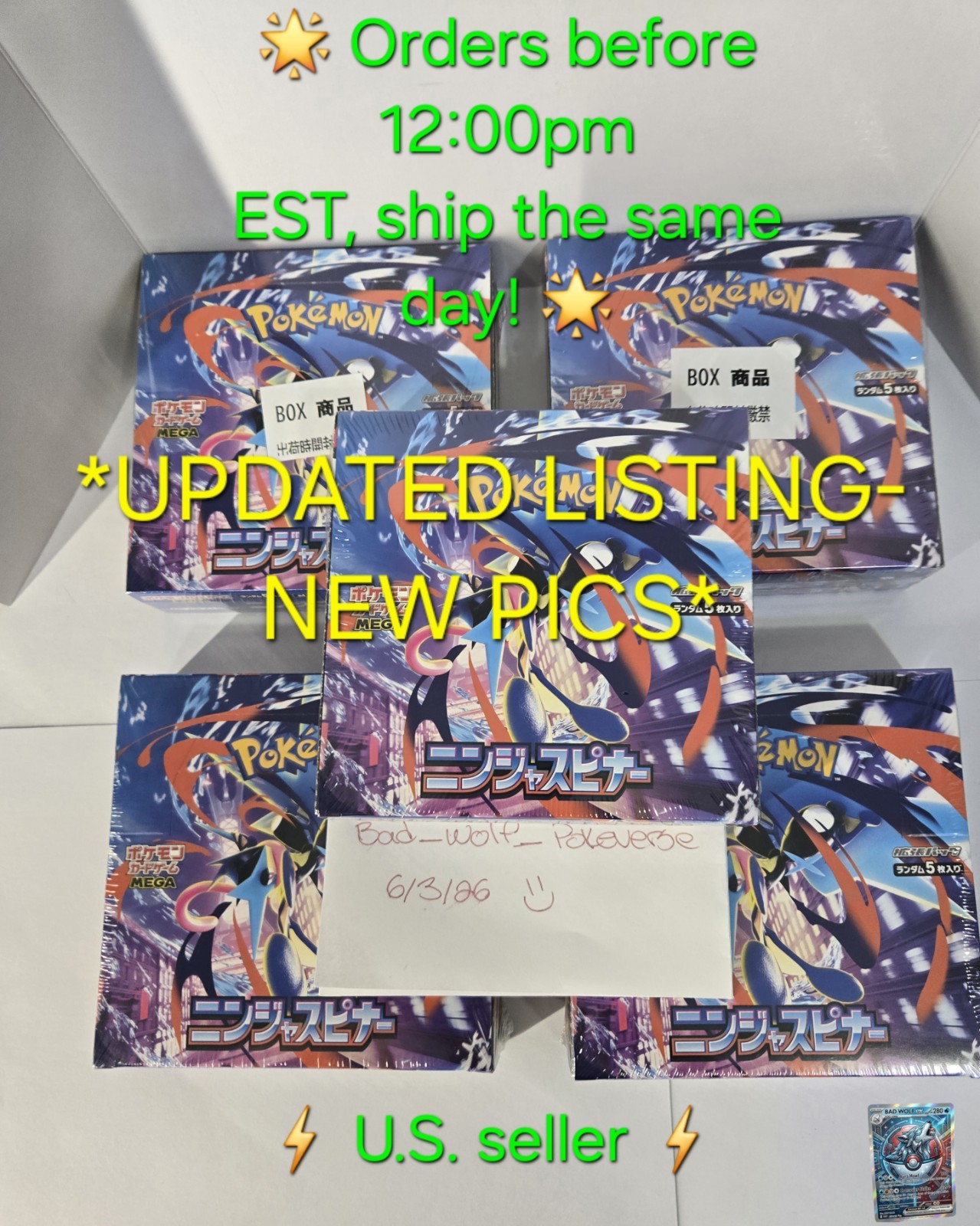 * UPDATED LISTING* Pokemon Ninja Spinner Japanese M4 Booster Box Factory Sealed