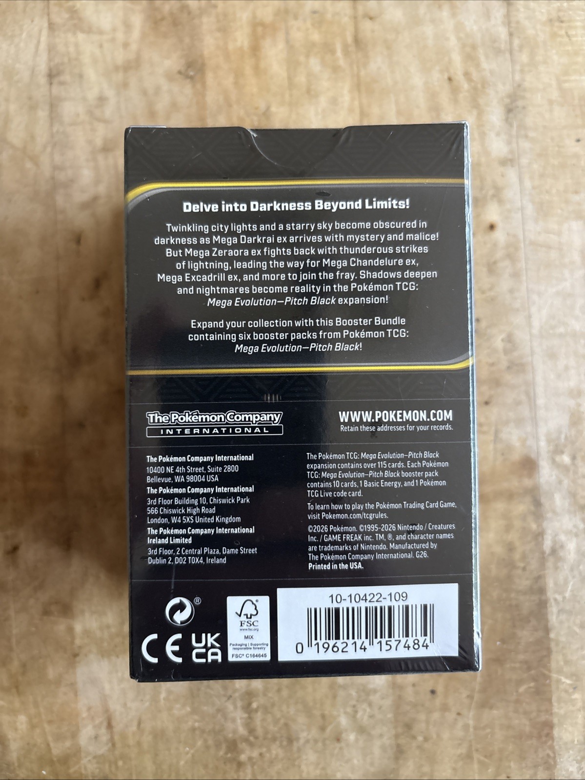 Pokemon TCG: Mega Evolution Pitch Black Booster Bundle – Nuevo, Sealed