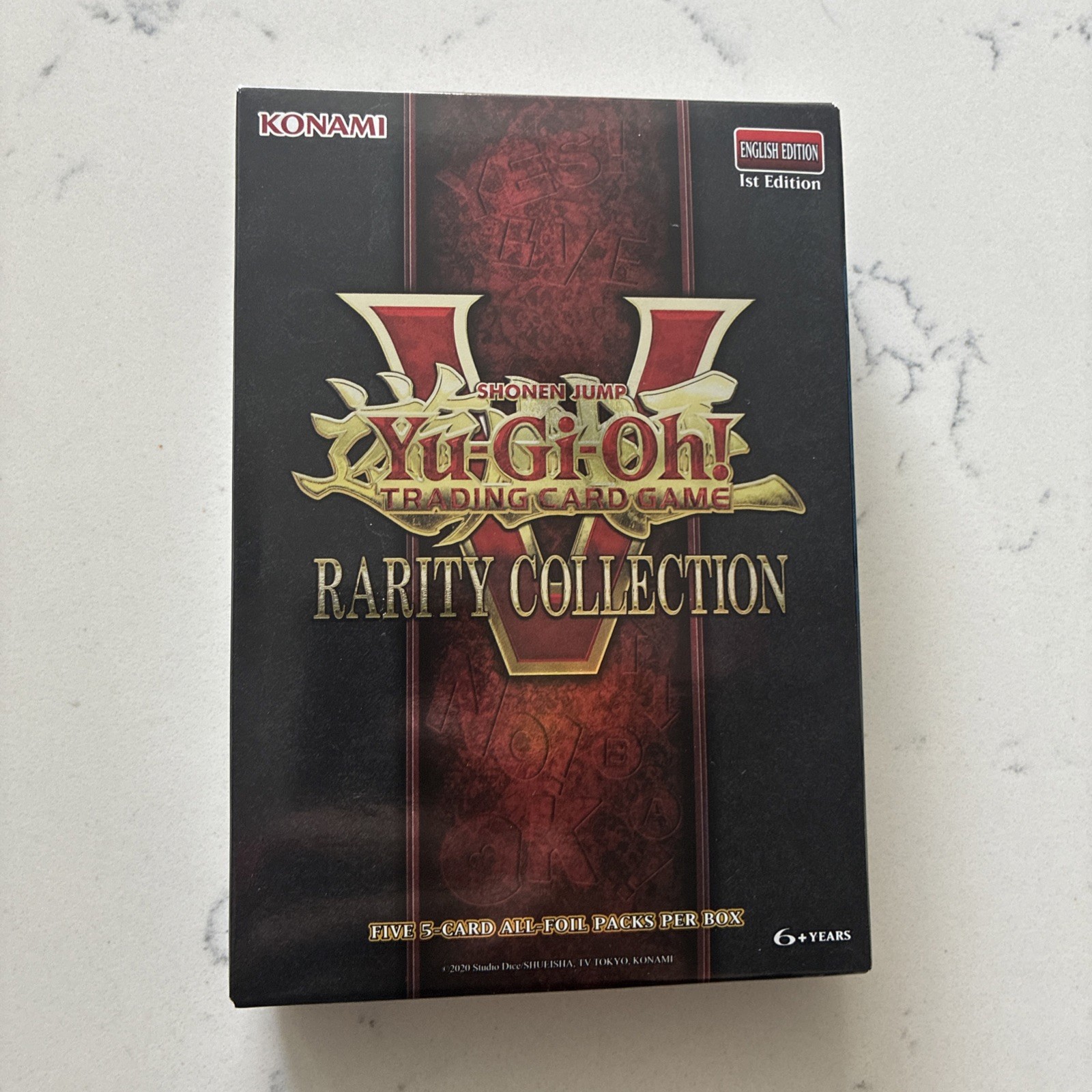 Yu-Gi-Oh Rarity Collection V Box 1st Edition Sealed 5 All Foil Packs Konami
