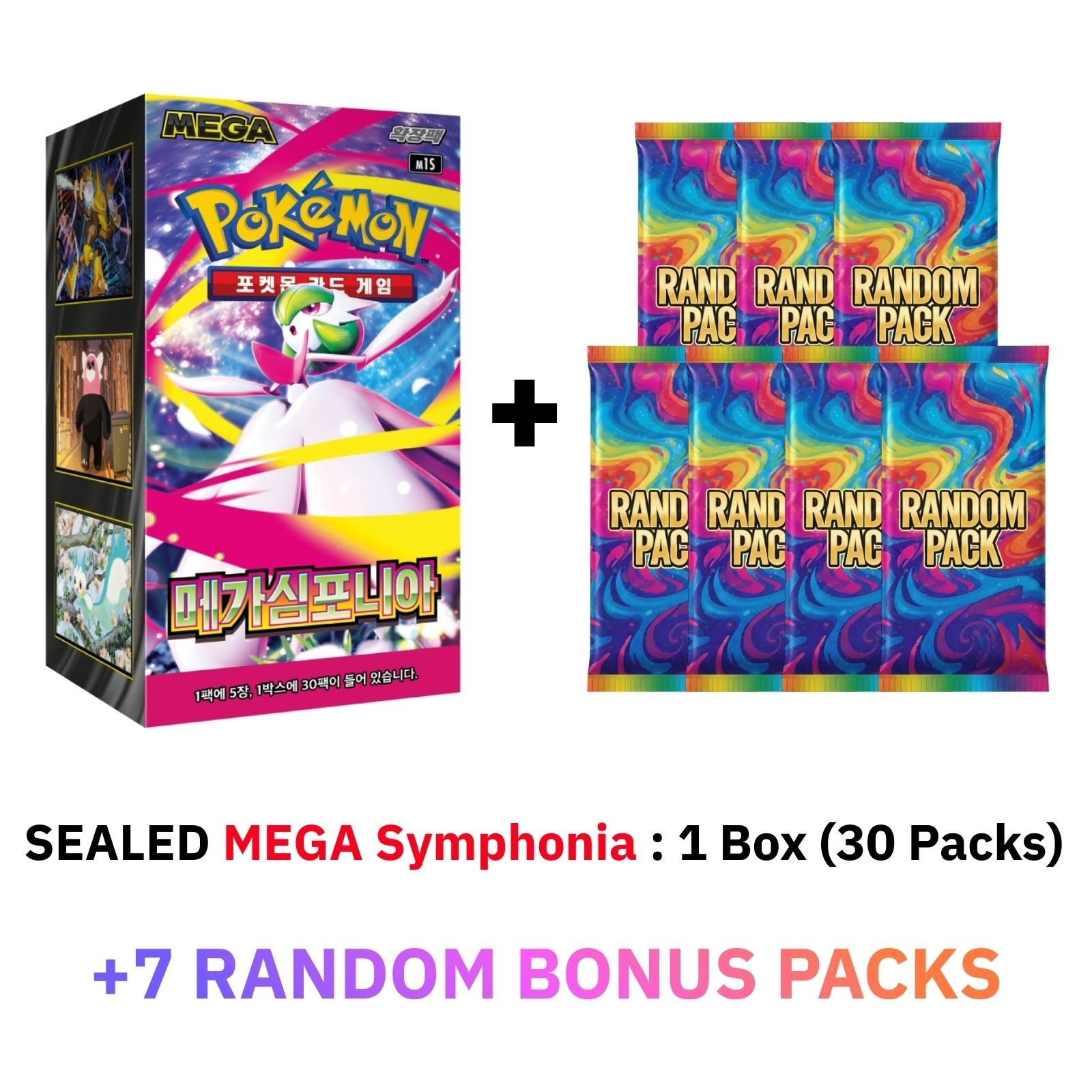 Pokemon Cards Mega Symphonia Booster Box FACTORY SEALED Korean (+7 Bonus Packs)