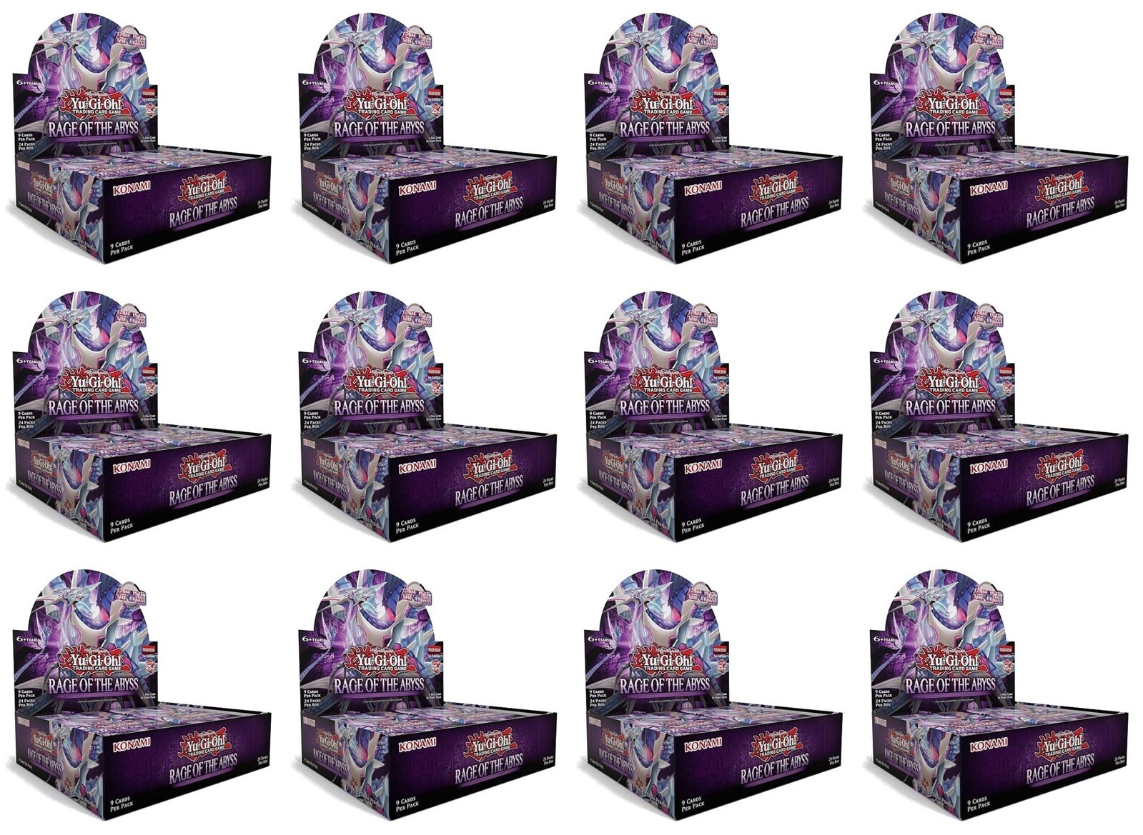 Yugioh Rage of The Abyss Booster CASE (12 BOXES) Factory Sealed Ships 10/11