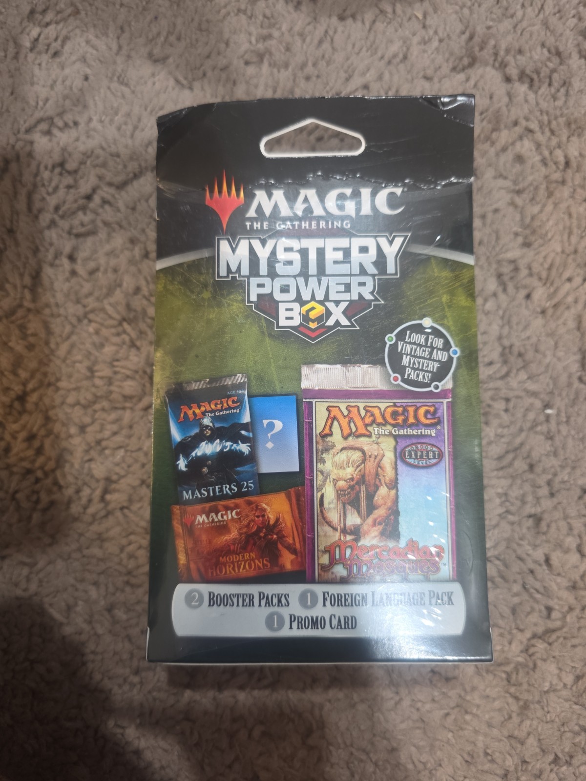 Magic MTG Mystery Power Box Sealed | 2 Booster Packs 1 Foreign Pack 1 Promo Card