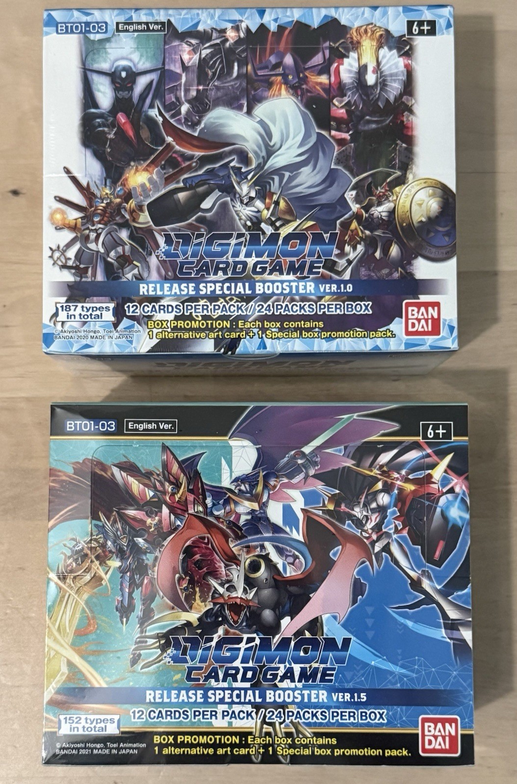 Digimon CCG TCG Release Special Booster Boxes Ver. 1.0 & 1.5 – English Version