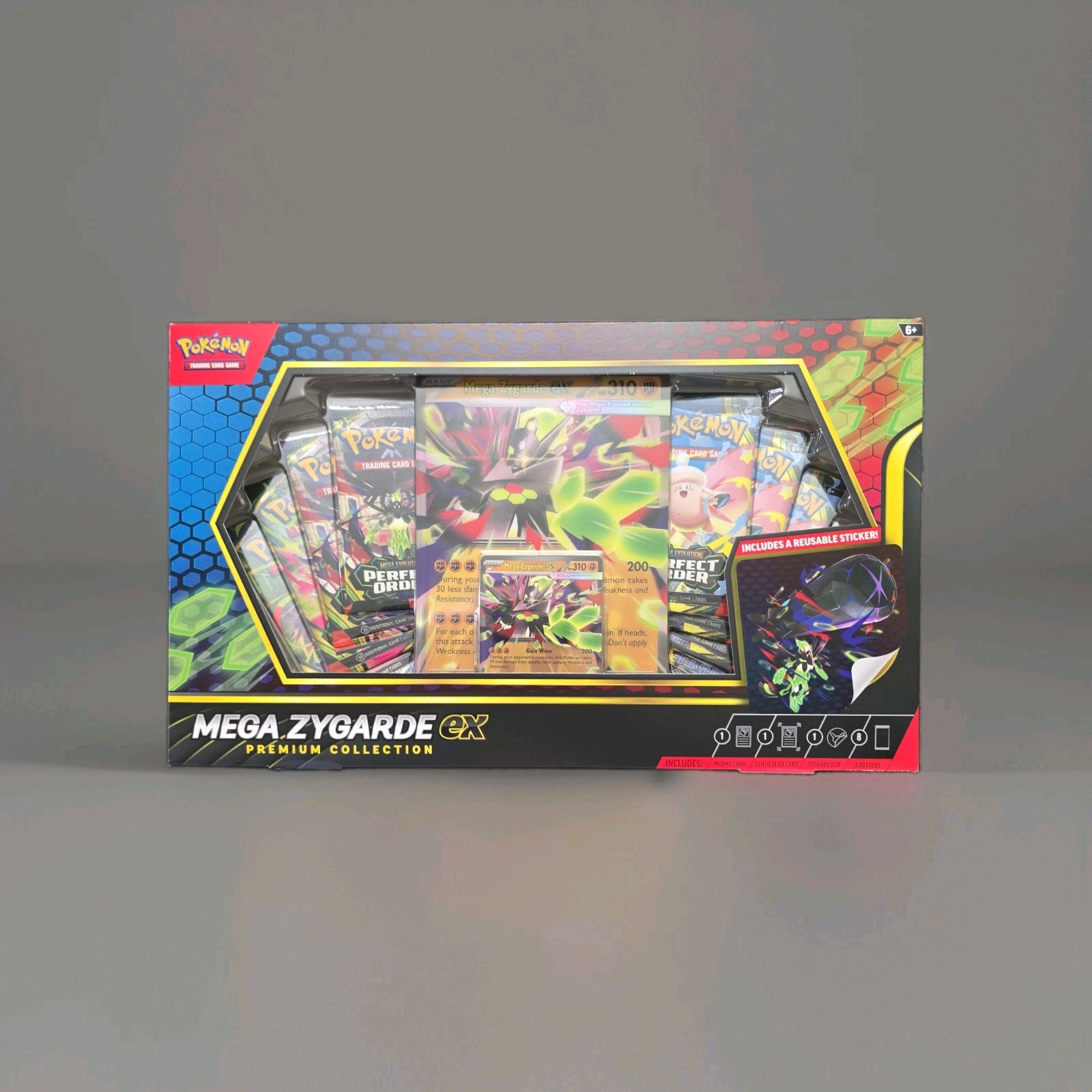 Pokémon Mega Zygarde EX Premium Collection Box Promo Booster Lenticular Sticker