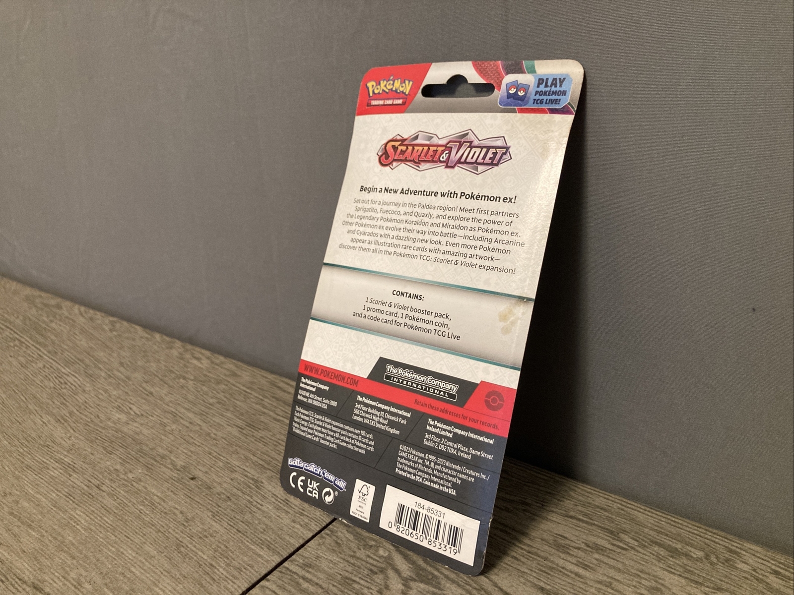 Pokemon TCG Scarlet & Violet Single Pack Booster Pack Espathra – UNOPENED