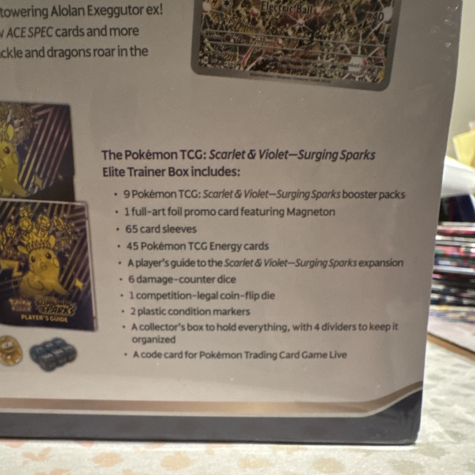 1x Pokémon TCG Scarlet & Violet Surging Sparks Elite Trainer Box