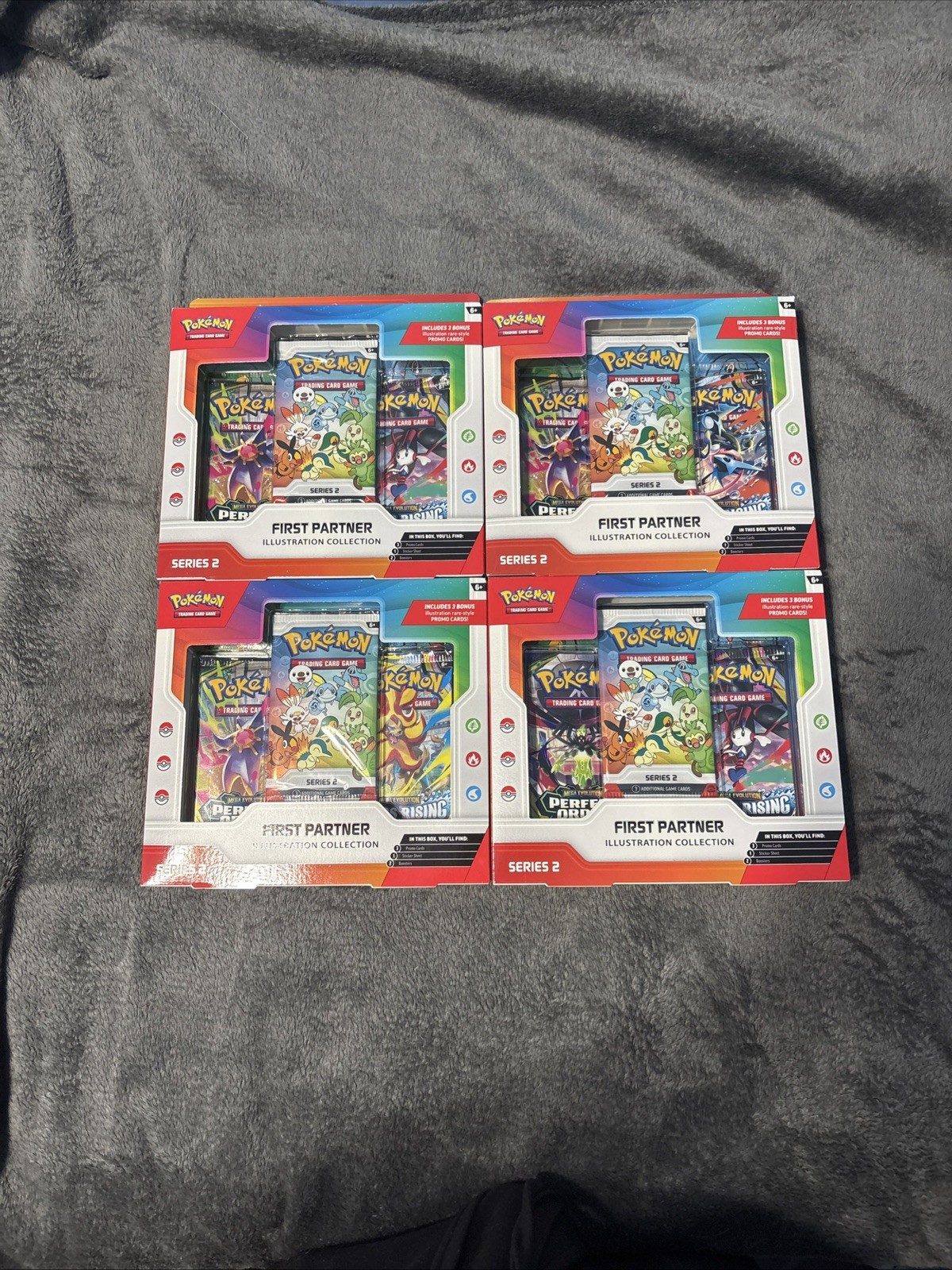 4x First Partner Illustration Collection Series 1 Boxes: Pokemon – New & Sealed
