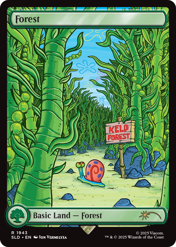 MTG Secret Lair x SpongeBob SquarePants Lands Under the Sea Non Foil
