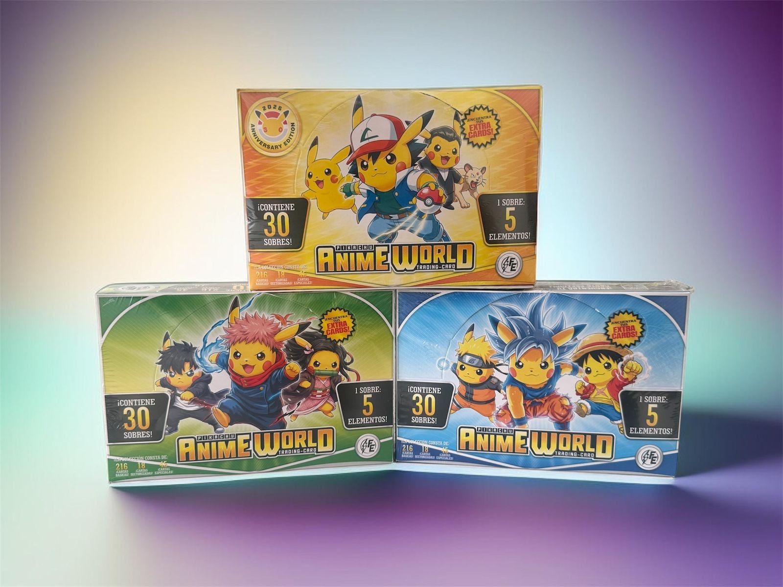 4 BOXES – POKEMON PIKACHU COSPLAY Anime World Cards 120 Sealed Pack