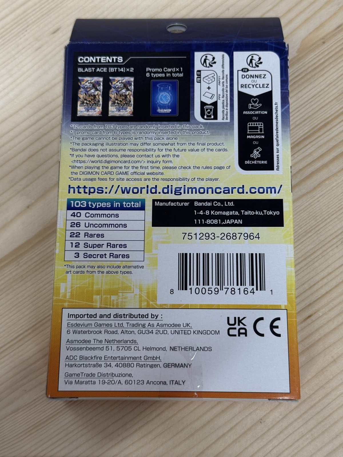Digimon Card Game DP01 Double Pack Set English Version Sealed Booster Box NEW