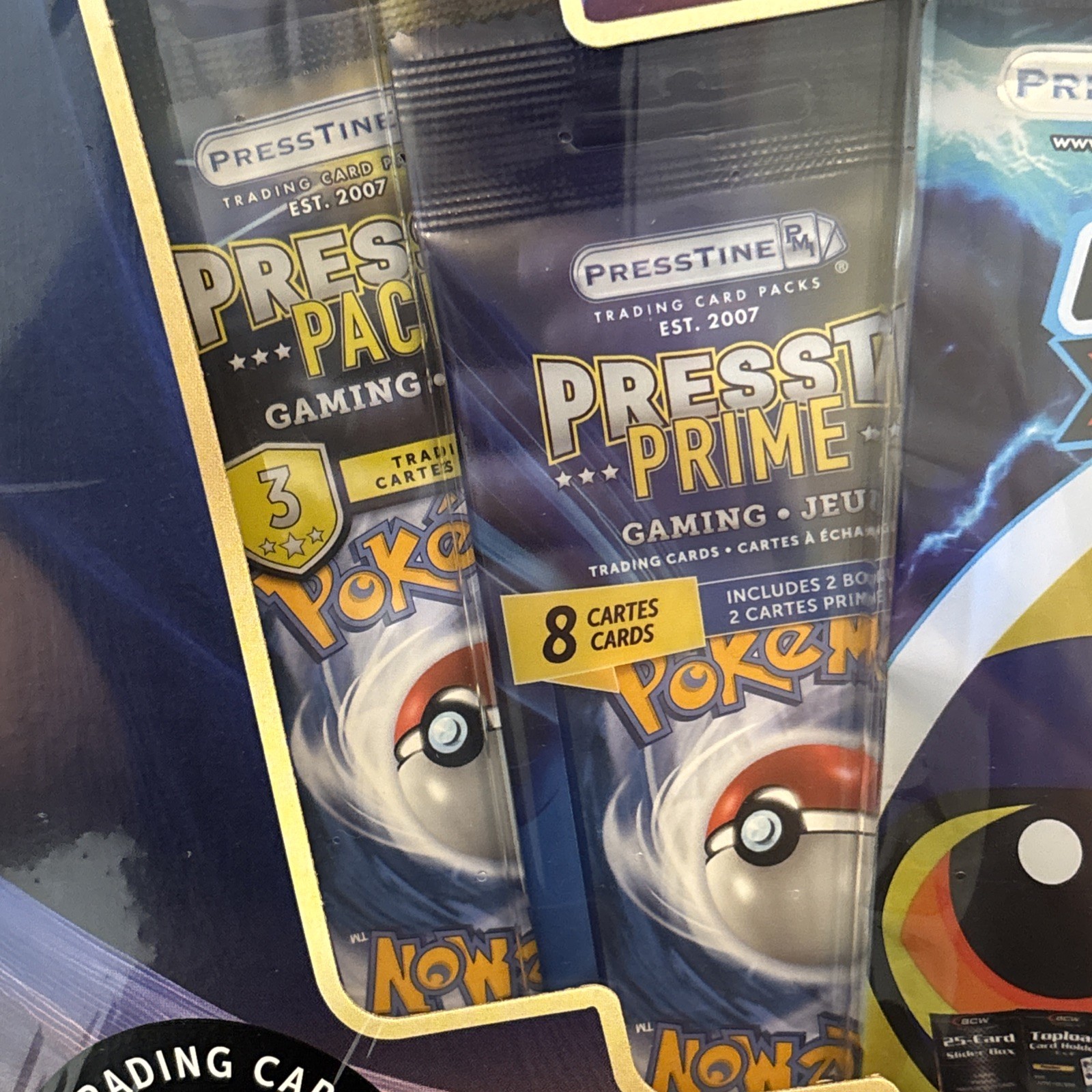 Presstibundle Pokémon Card Bundle 5 Pack, 50+ Cards, 5+ Holo or Rare Sealed Box