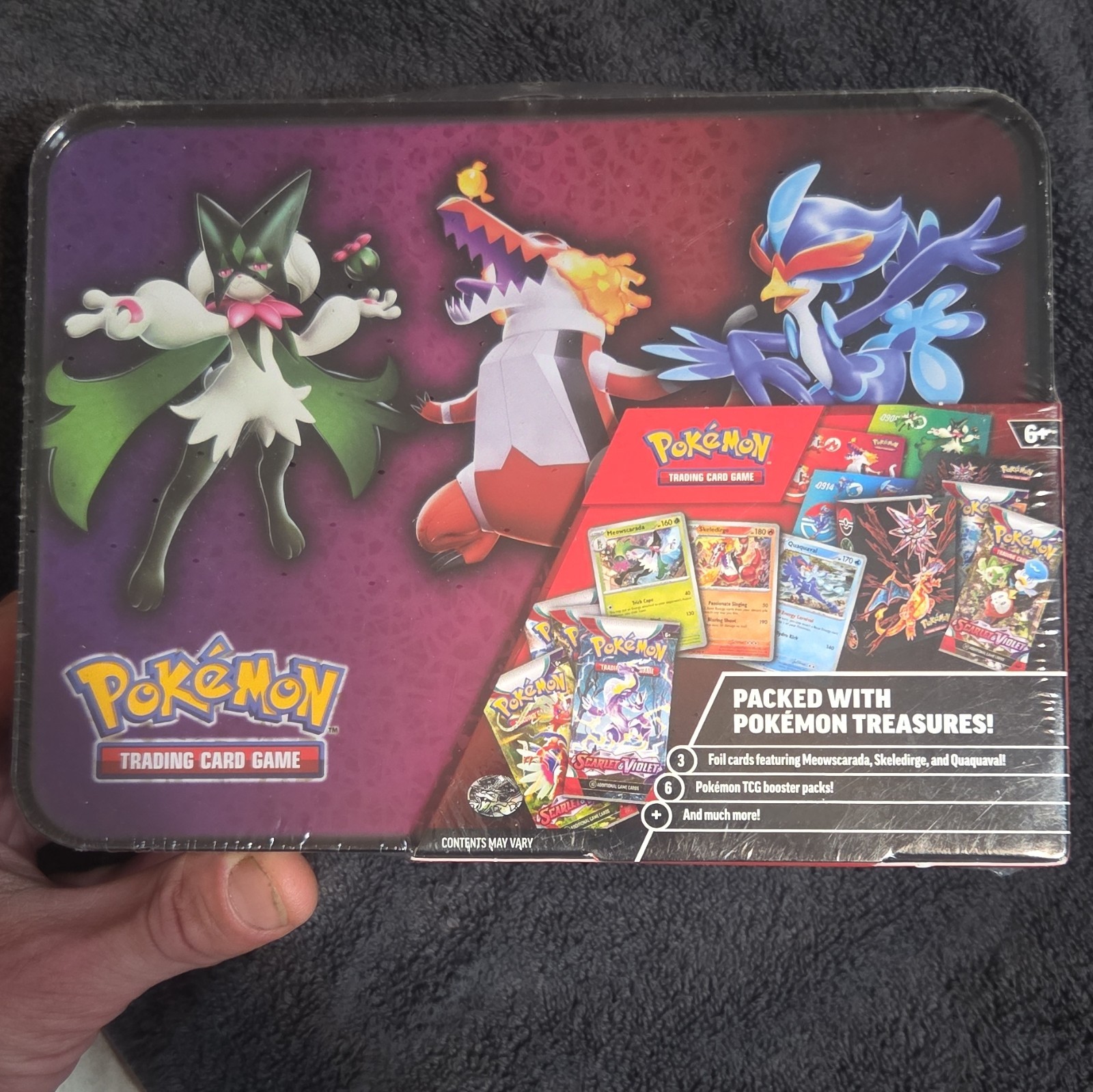Pokémon TCG Treasure Chest Tin Scarlet & Violet Charizard English 2023 6+ MPN