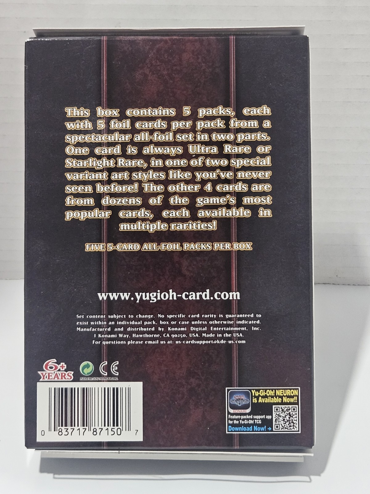 YuGiOh Rarity Collection 5 Pack Booster 1st Edition English Factory Sealed