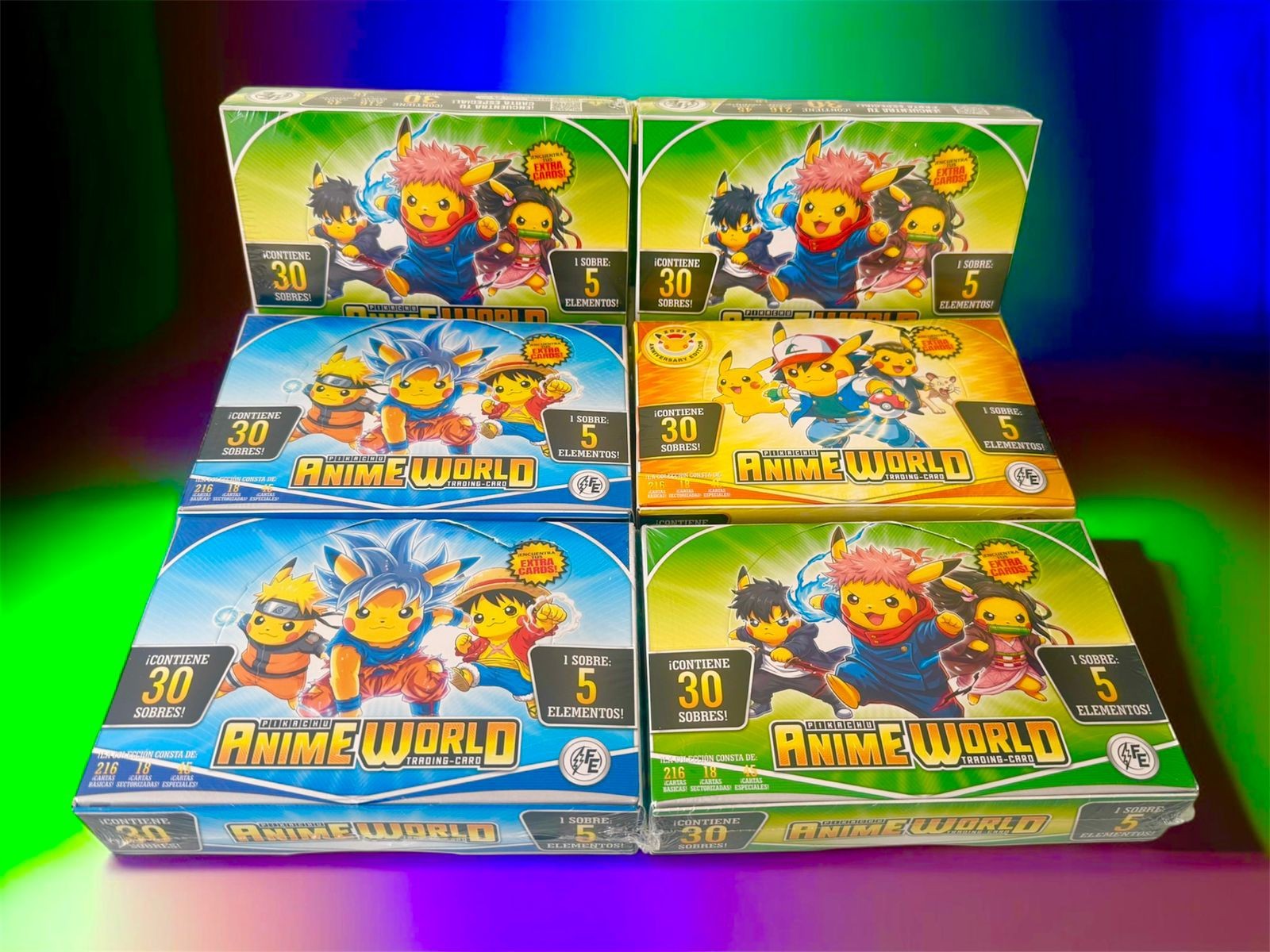 4 BOXES – POKEMON PIKACHU COSPLAY Anime World Cards 120 Sealed Pack