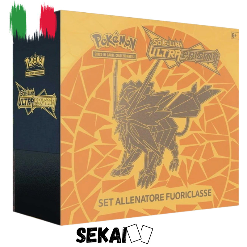 POKEMON ULTRA PRISM NECROZMA VESPERS MANE ITALIAN ETB + PLEXIGLASS CASE
