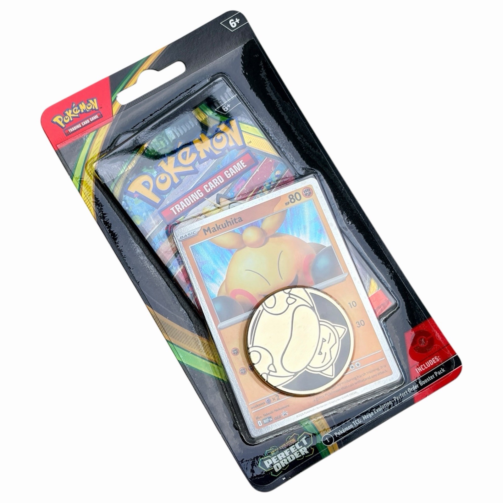 Checklane Blister Lot x2 Makuhita Perfect Order ME03 Pokemon TCG Sleeved Booster