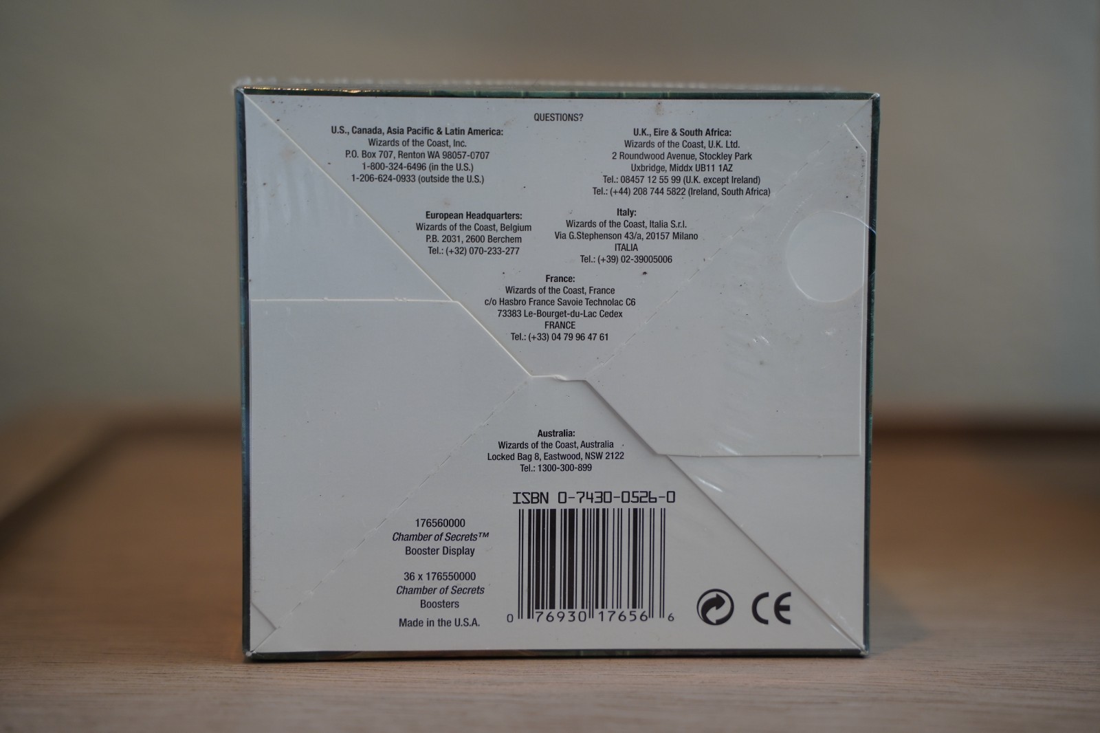Harry Potter TCG Chamber of Secrets Booster Box 36 Packs Sealed WOTC English