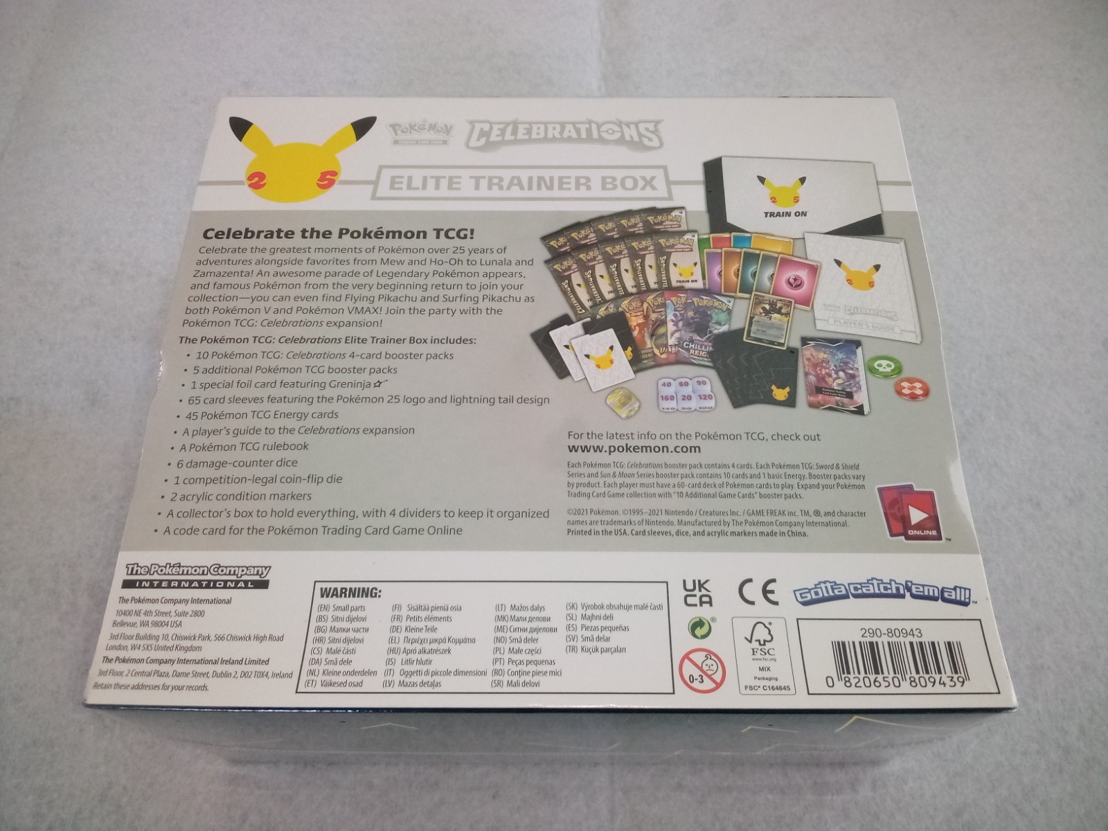 Pokémon Celebrations Elite Trainer Box (ETB) – Factory Sealed – Pokémon TCG