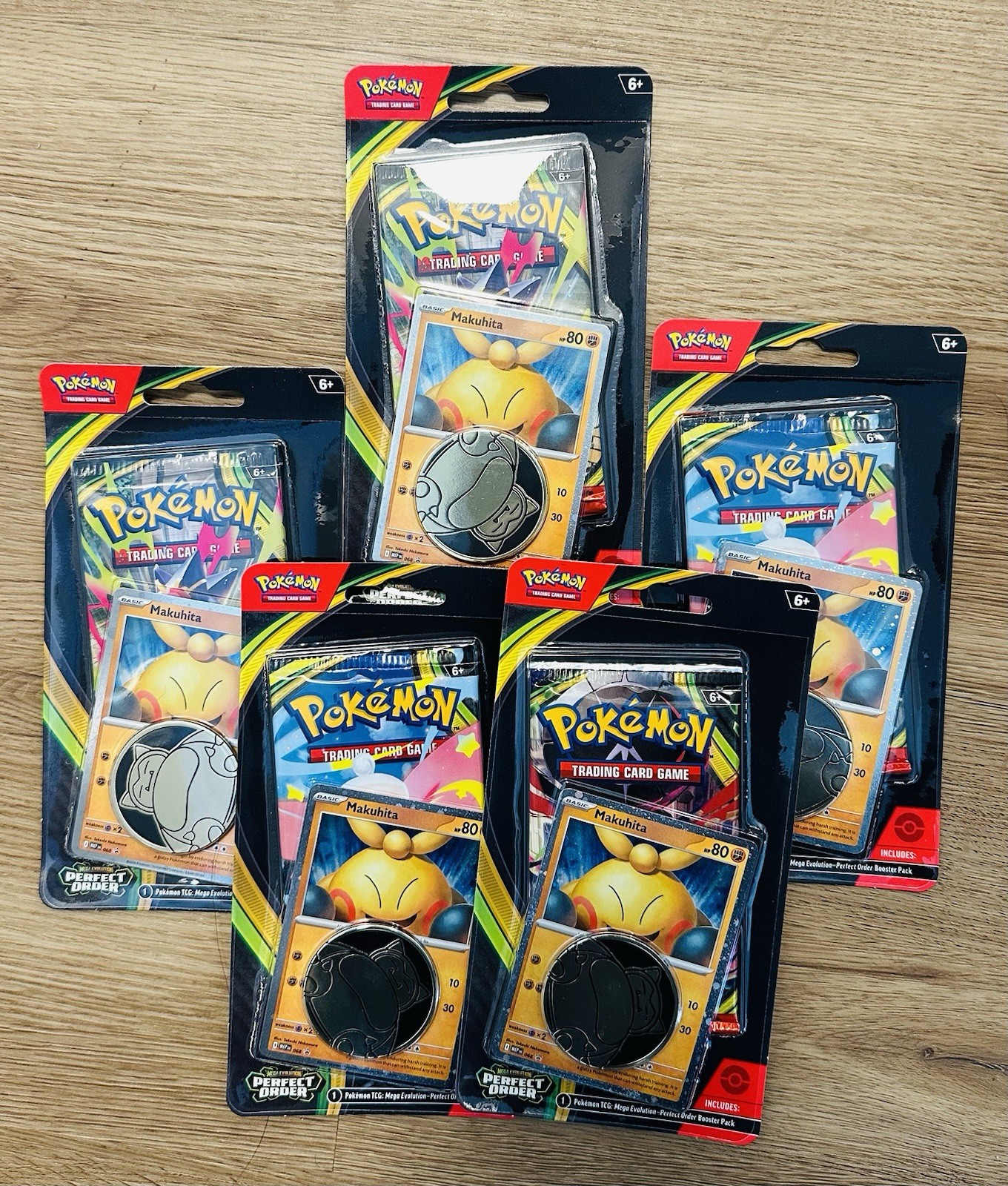 5 Pack Lot – Pokemon TCG Perfect Order Single Blister Pack (Makuhita) Promo New