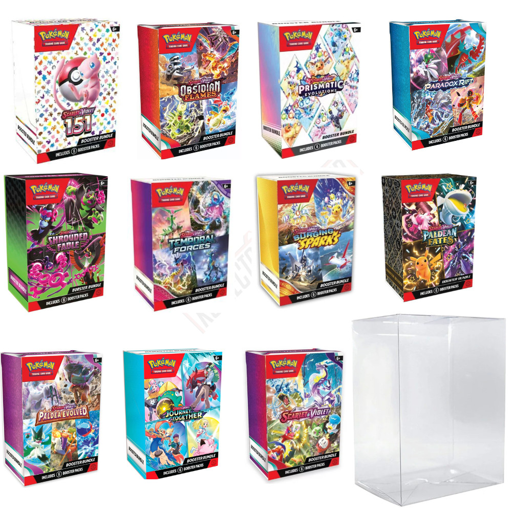 5 Pack SCRATCH & UV RESISTANT 0.50mm Protector For Pokemon Booster Bundle Boxes