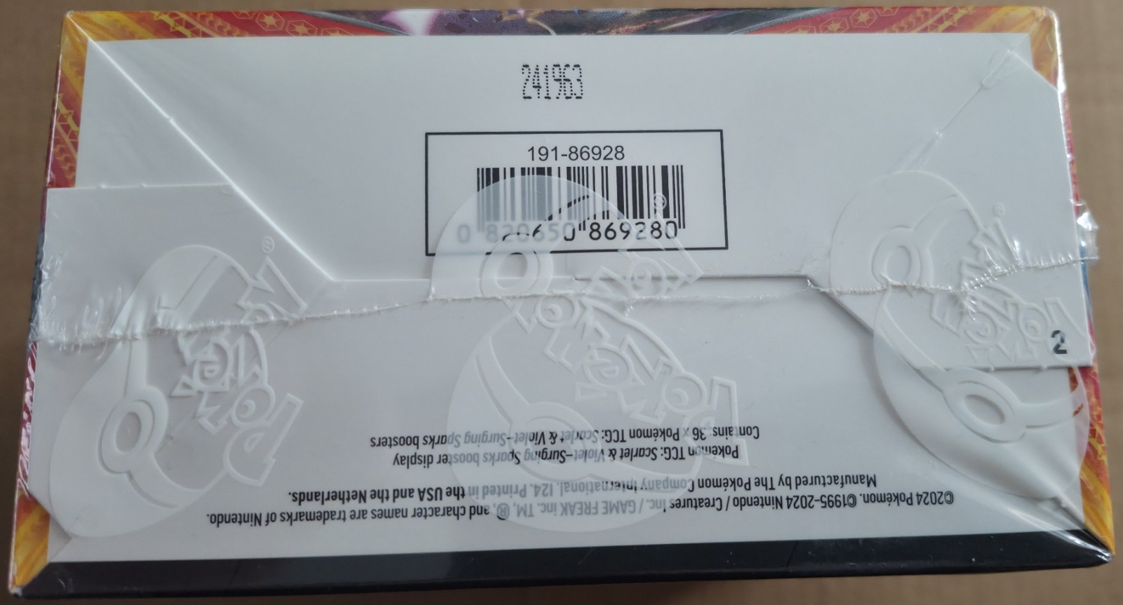 Pokemon TCG Surging Sparks Booster Box Factory Sealed – Small tear in seal