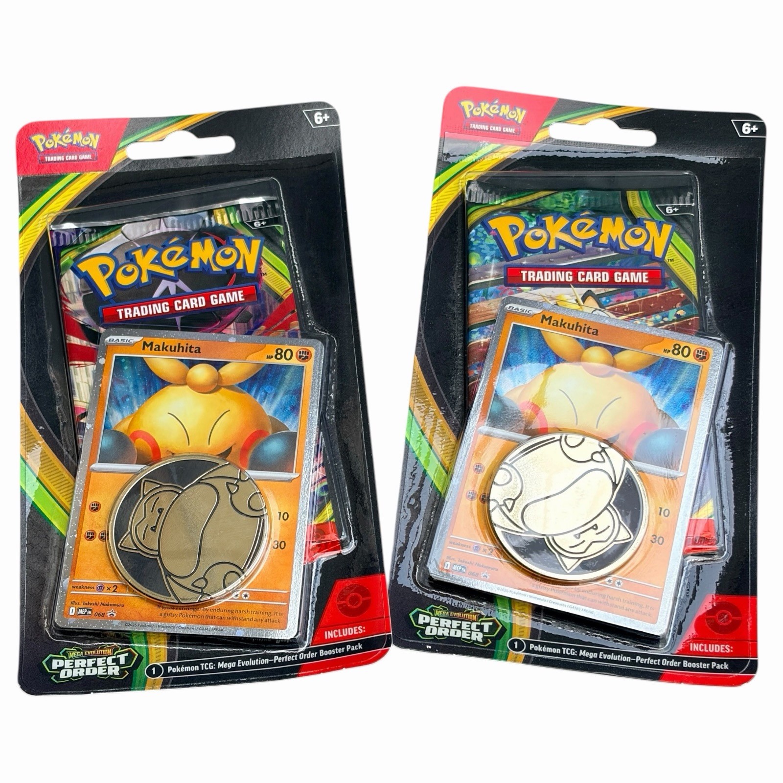 Checklane Blister Lot x2 Makuhita Perfect Order ME03 Pokemon TCG Sleeved Booster