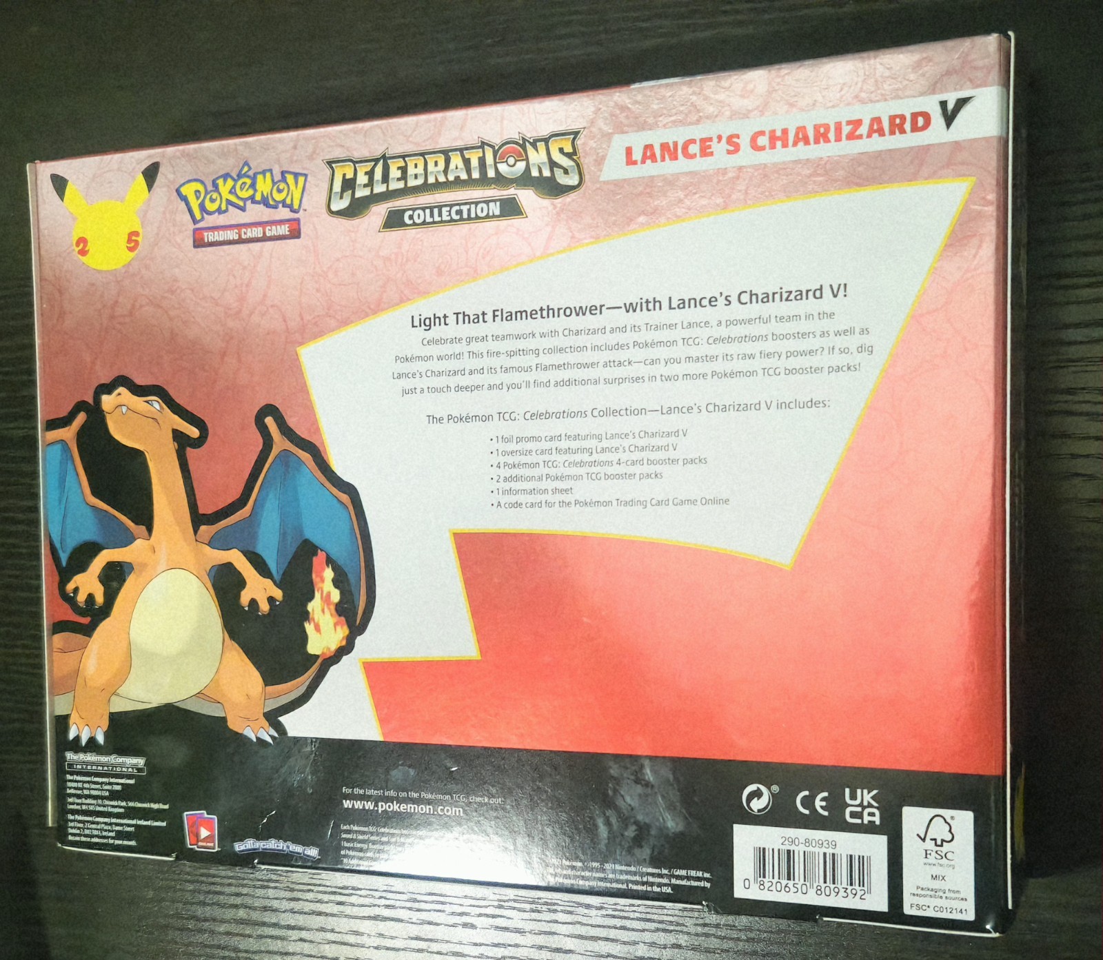 Lance’s Charizard V Box Promo wth Oversized & Standard BSP Cards Pokemon ENGLISH