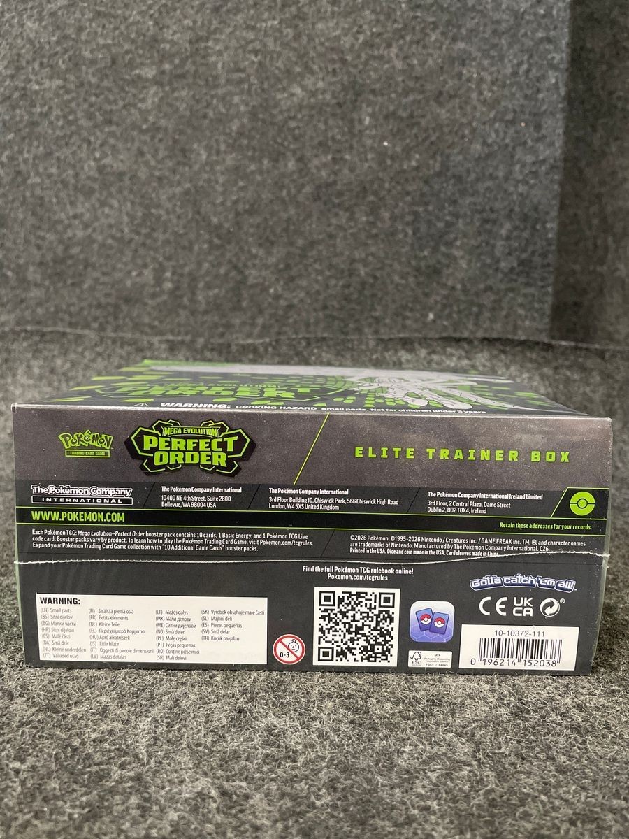 POKEMON TCG: Mega Evolution—Perfect Order Elite Trainer Box, Sealed Box is Worn