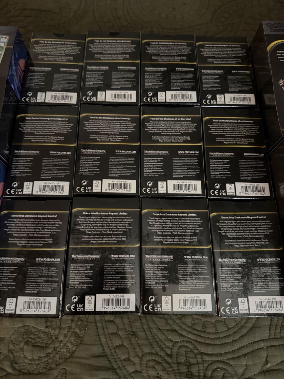Pokemon Chaos Rising Pitch Black Booster Bundle Lot Of 12 + 4 ETB Brand New