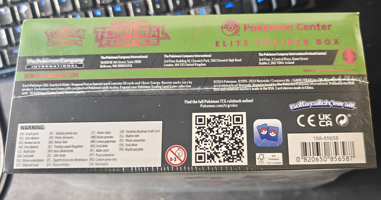 Pokémon TCG Scarlet & Violet Temporal Forces Pokemon Center ETB Iron Leaves