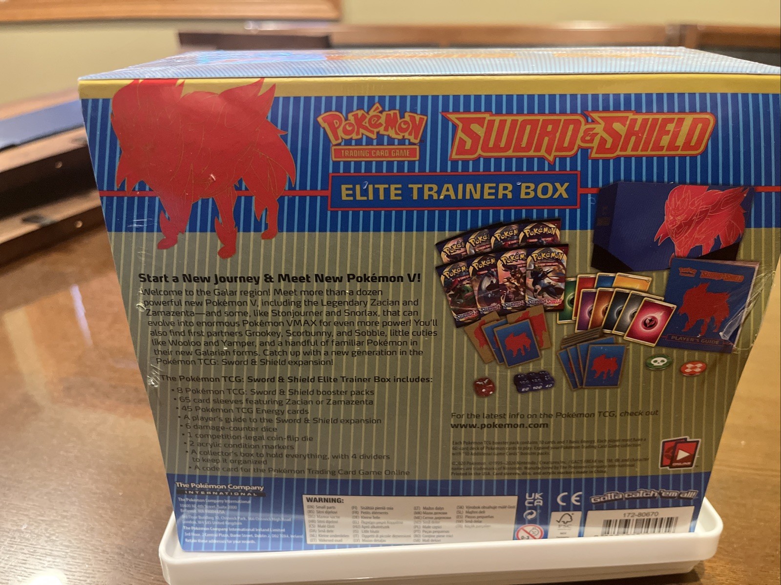 Pokemon Sword and Shield Base Set ETB Elite Trainer Box (small tear)
