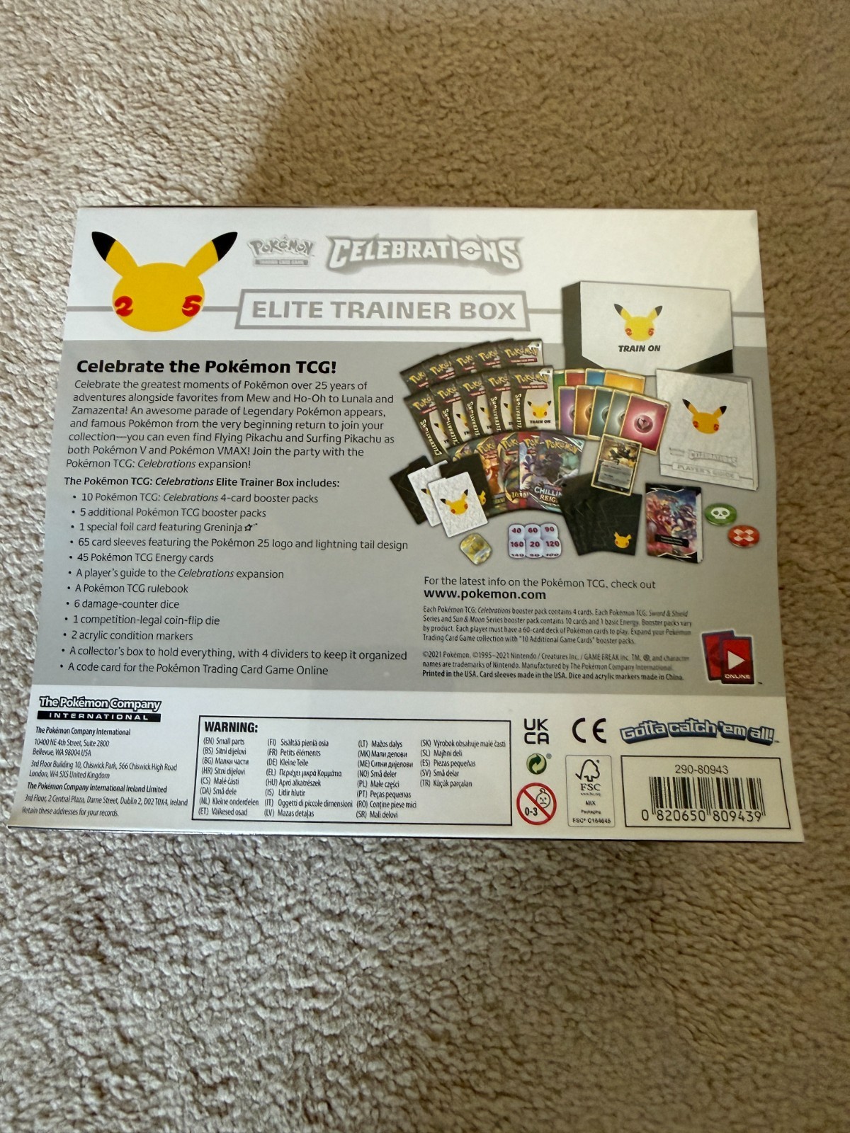 Pokemon Celebrations 25th Anniversary Elite Trainer Box ETB Sealed New