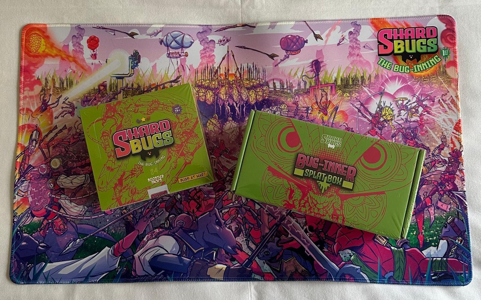 Shard Bugs TCG The Bug-Inning Booster Box + Splat Box BNIB Sealed + Playmat