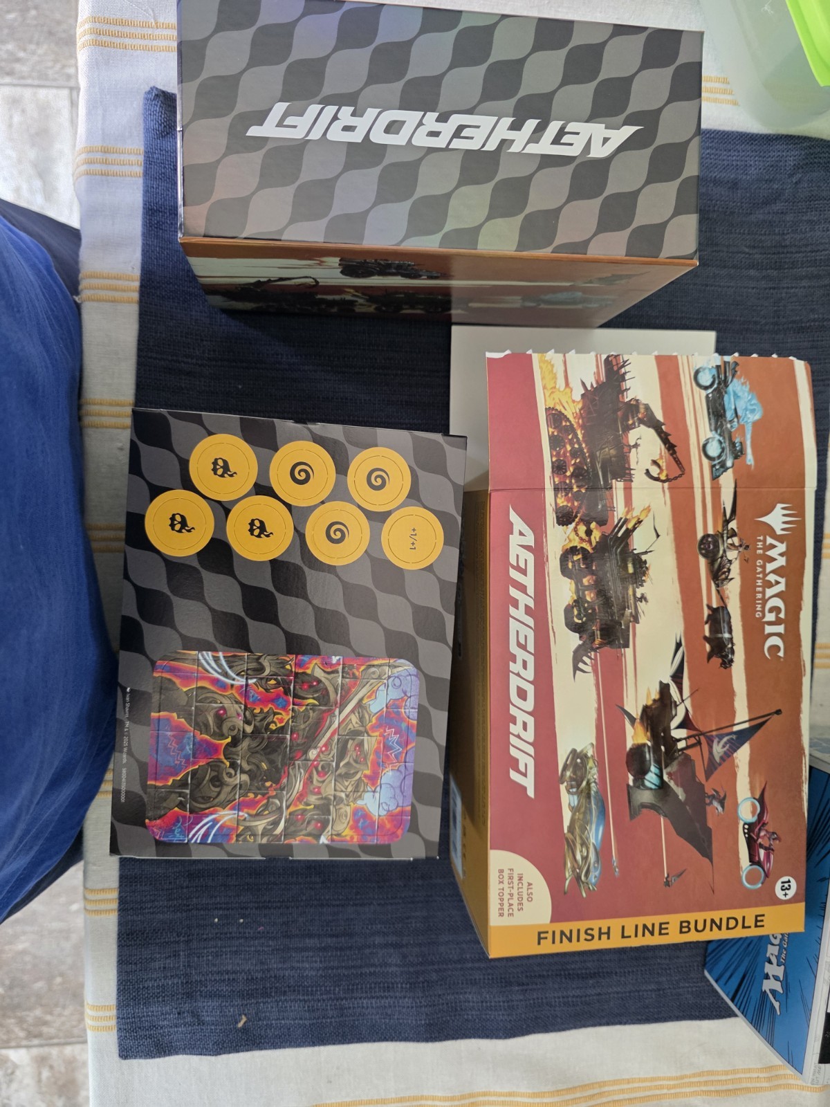 Aetherdrift Finish Line Bundle empty box – * NO PACKS* – no dice – no box topper