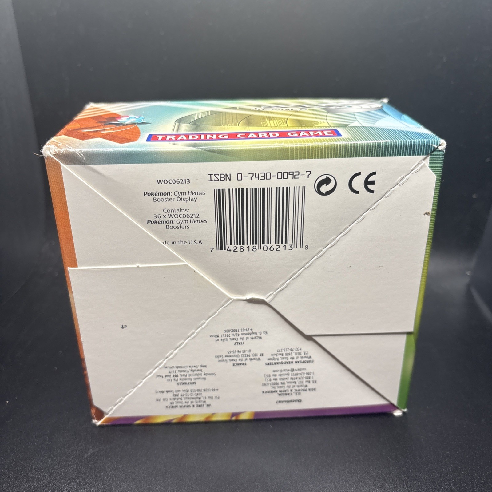 Wizards of the Coast Pokémon Gym Heroes 1st Edition Booster Box EMPTY