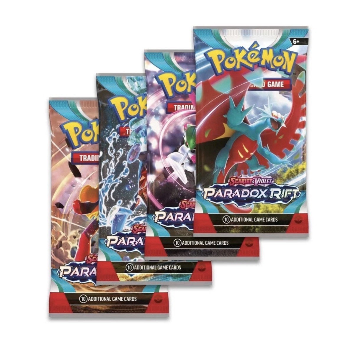 4 x Paradox Rift Scarlet & Violet POKEMON TCG Sealed Booster Packs Full Art Set