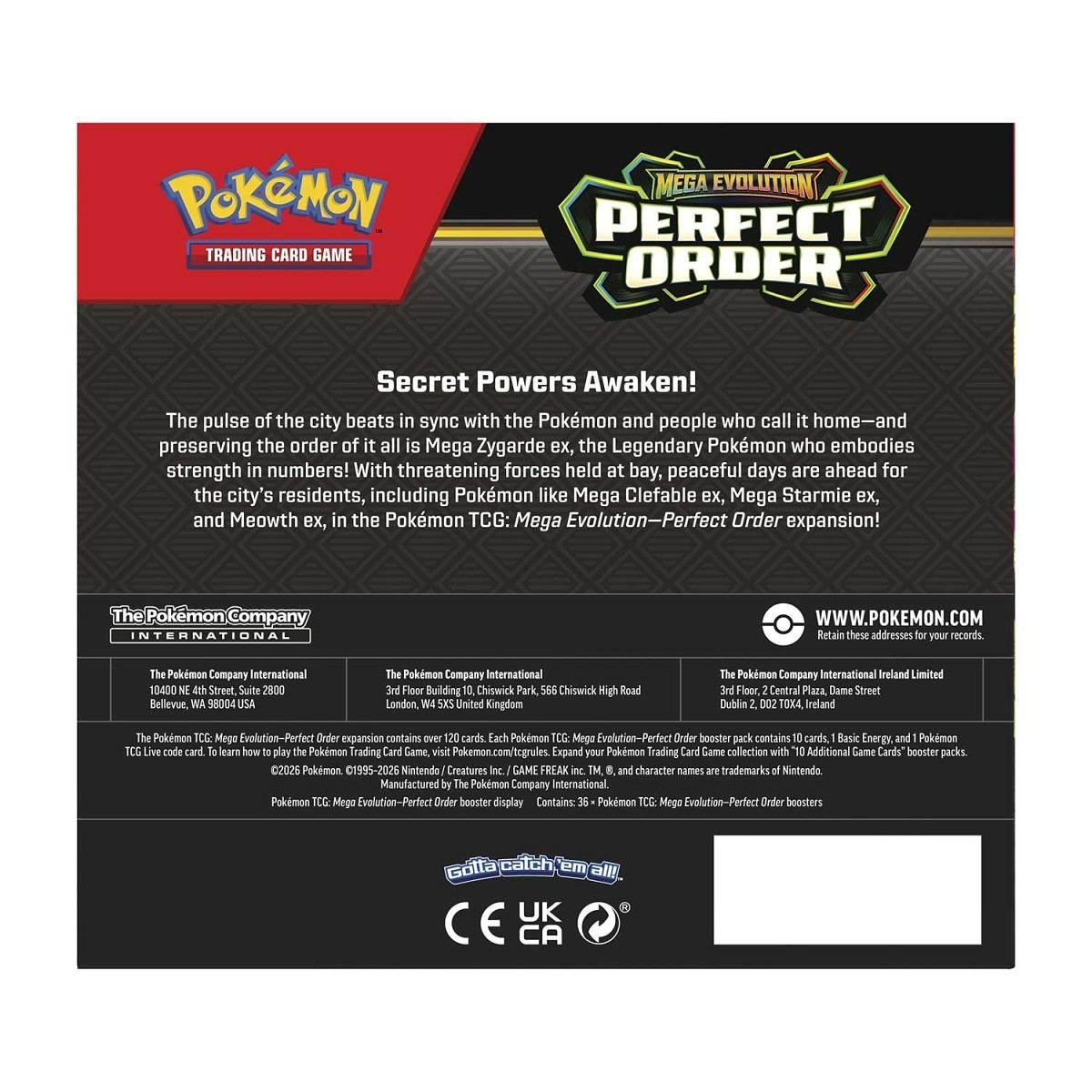 Pokemon Mega Evolution Perfect Order Booster Box **Sealed*In Hand**