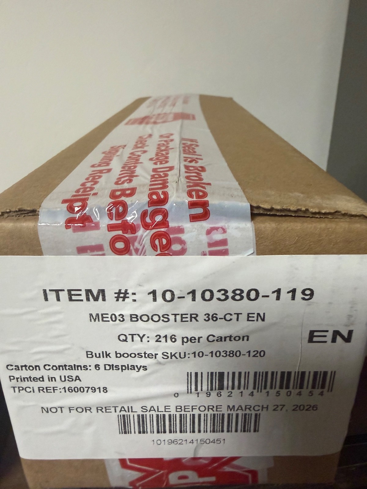 Pokemon ME03 Mega Evolution PERFECT ORDER 6 BOX BOOSTER CASE Sealed 10 CASE LOT
