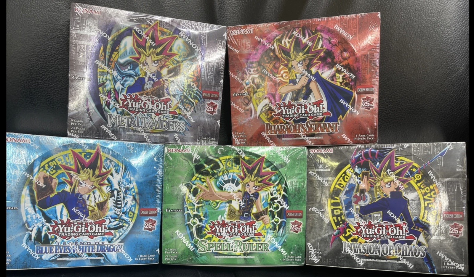 Yugioh 25th Anniversary Booster Box Set of 5 – Legend Blue Eyes White Dragon Lot