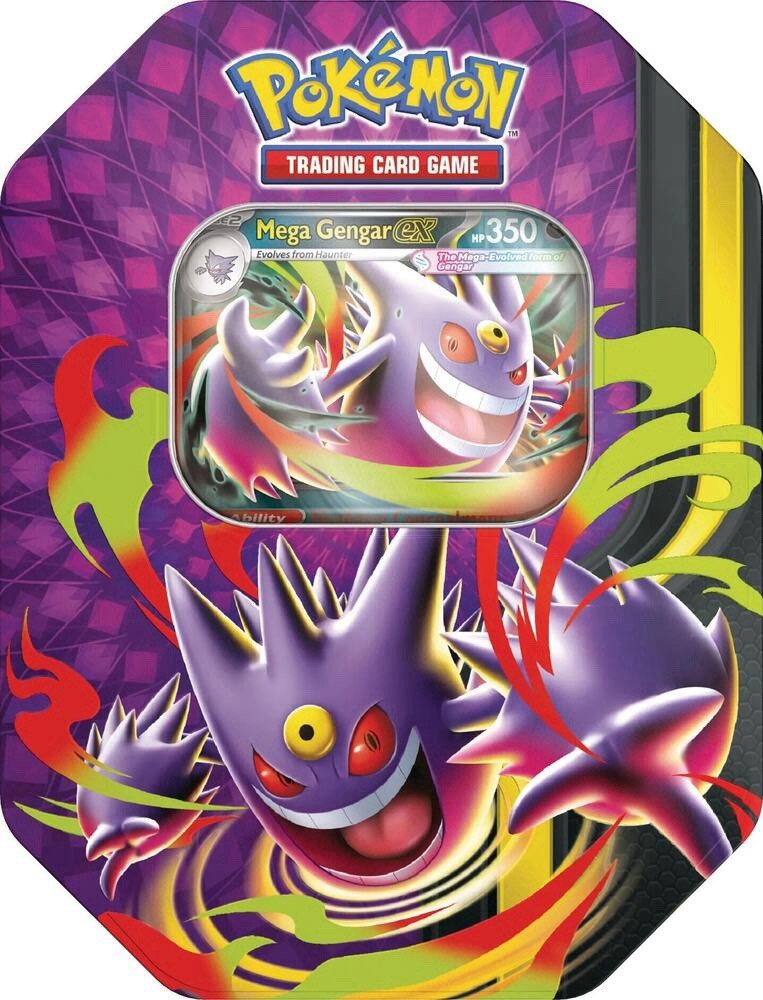 2026 Pokémon TCG Mega Moonlit Tin Mega Gengar ex – Brand New / Factory Sealed