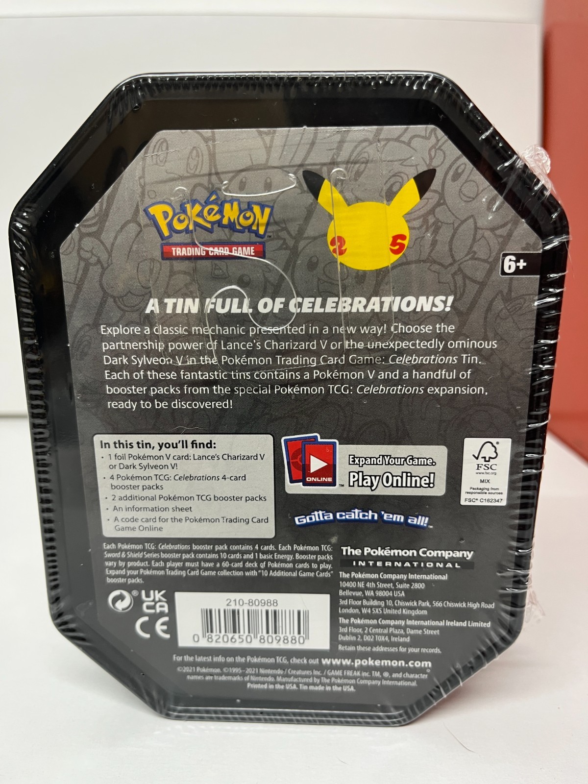 Pokemon TCG Celebrations Dark Sylveon V Tin – 25th – Sealed – Sword and Shield