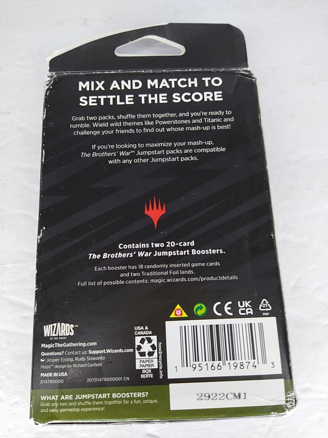 SEALED Wizards of the Coast MTG The Brothers War Jumpstart Booster Box MAGIC TCG