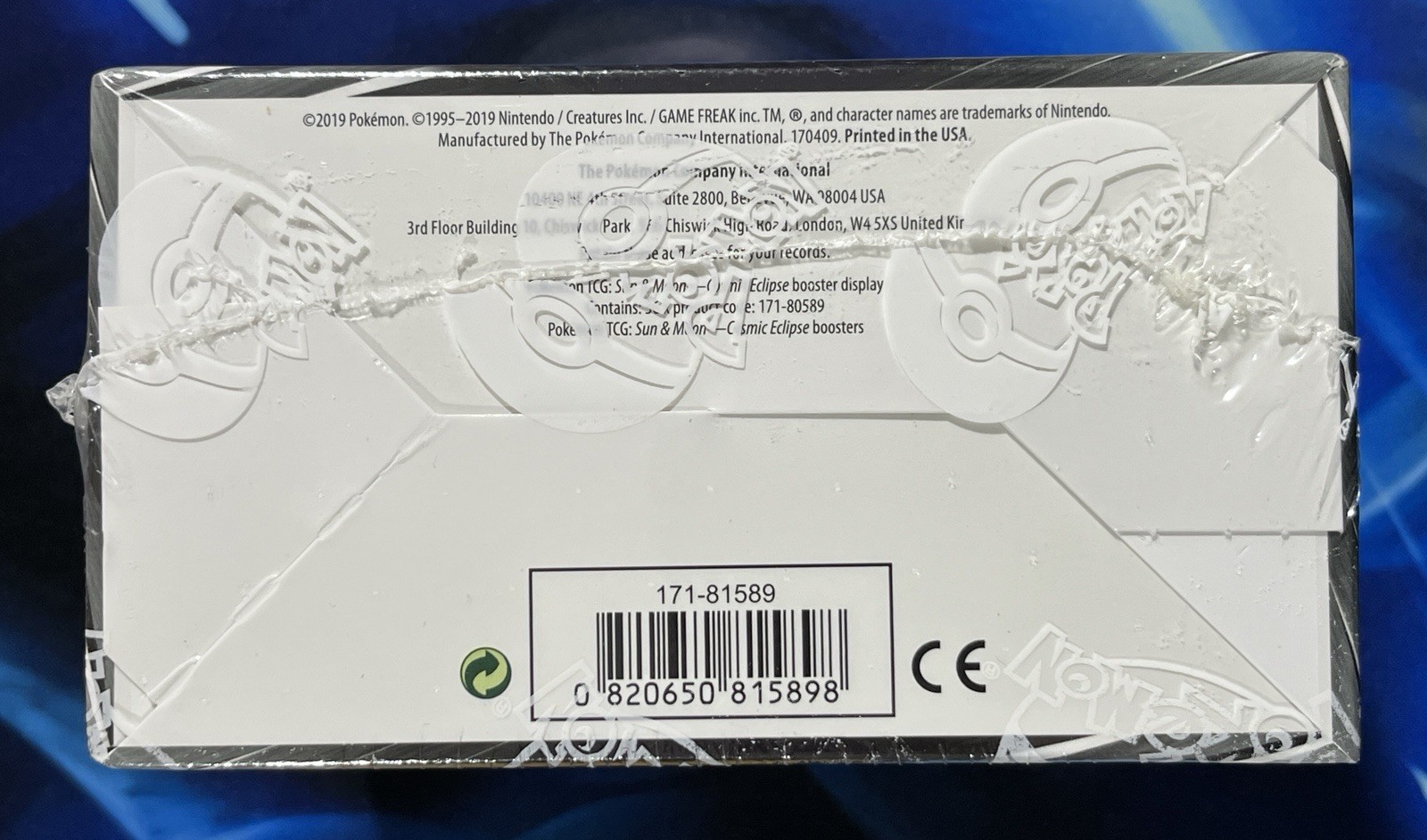 Pokemon 2019 Sun & Moon Cosmic Eclipse Booster Box TCG Sealed W New Acrylic Box