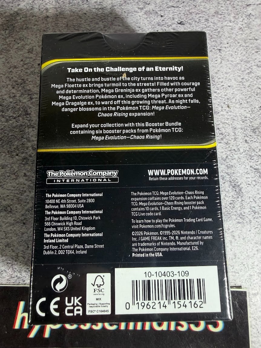 Pokemon TCG ME04: Chaos Rising Booster Bundle 2 Pack New Sealed. In Hand