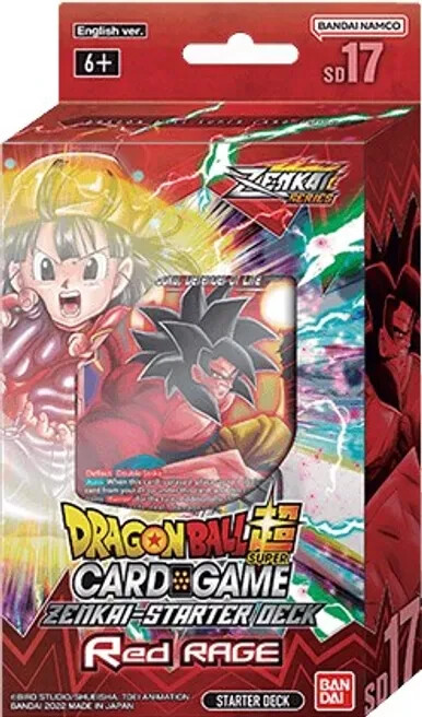 DRAGON BALL SUPER TCG: STARTER DECK 17: RED RAGE – DAWN OF THE Z-LEGENDS NEW