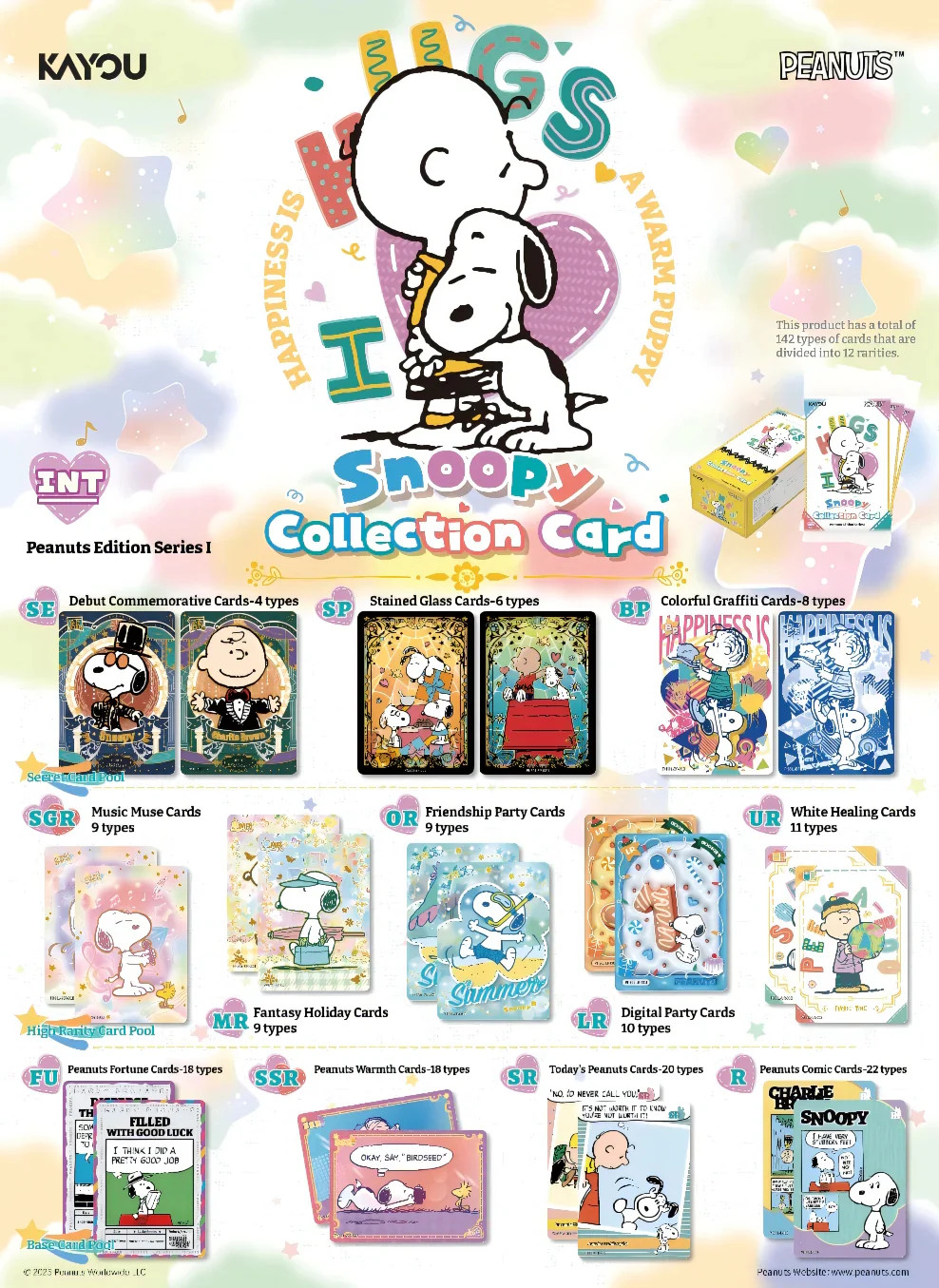 Kayou TCG: Peanuts Snoopy Collection Card Series 1 Booster Box – 18 Packs